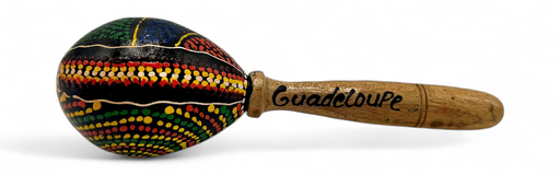 [51034] Maracas œuf stick abstract full peint 10cm