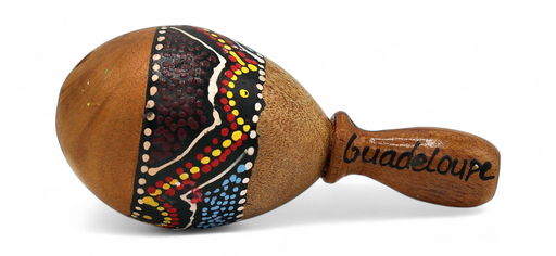 [51053] Maracas œuf stick abstract half peint 5 cm 