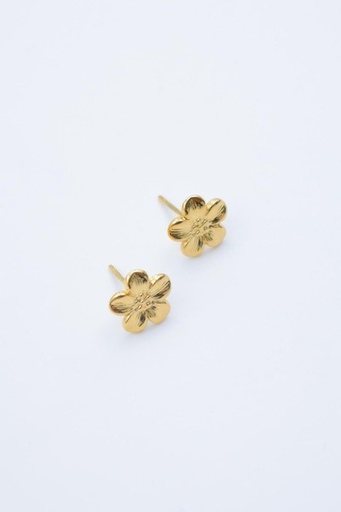 [22025] Boucle D'oreille inoxydable puce Hibiscus