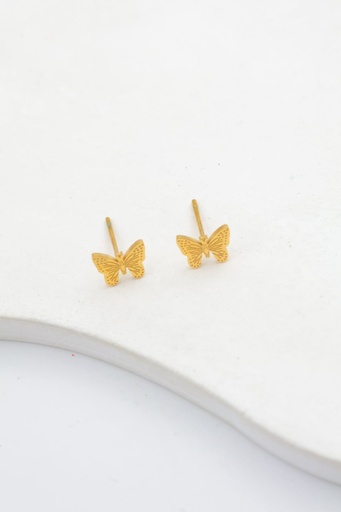 [22026] Boucle D'oreille inoxydable puce Papillon