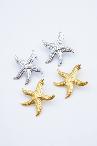 [22033] Boucle D'oreille inoxydable étoile de mer doré