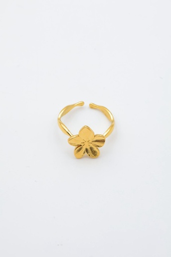 [21012] Bague inoxydable hibiscus pm