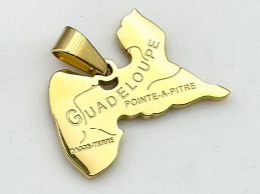 [27015] Pendentif Acier Inox Carte 4,5cm