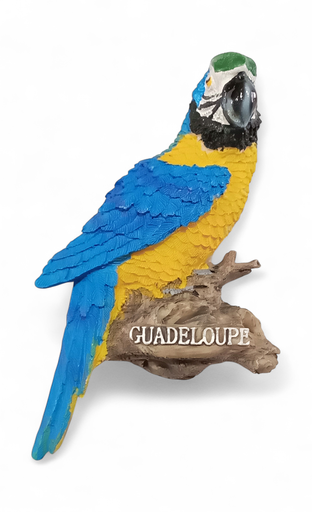[15286] Magnet Résine Perroquet Bleu et jaune