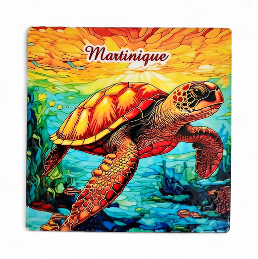 [36041] Set de 4 dessous de verre tortue relief