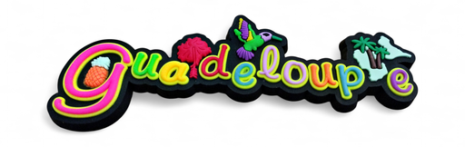 [15314] Magnet PVC écriture hibiscus colibri et carte