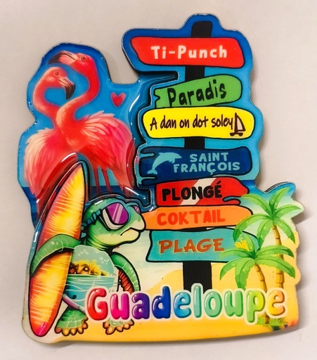 [15322] Magnet MDF - Panneaux de directions tortue et flammant