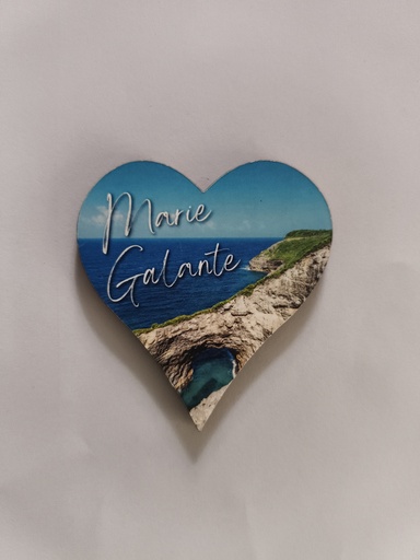 [15340] Magnet MDF Cœur - Gueule Grand Gouffre, Marie-Galante