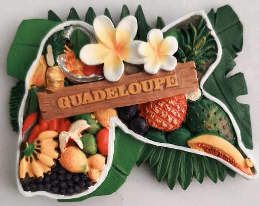 [15363] Magnet Résine - Carte corbeille de fruits