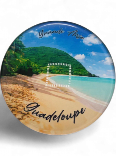 [15381] Magnet Verre - Plage de Grande Anse GP