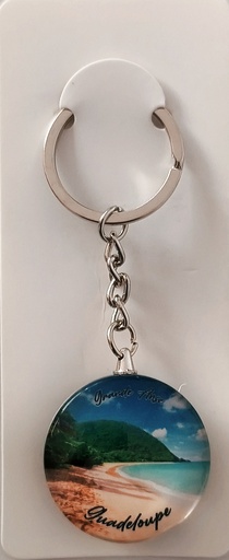 [16088] Porte-clé Verre - Plage de Grande Anse GP