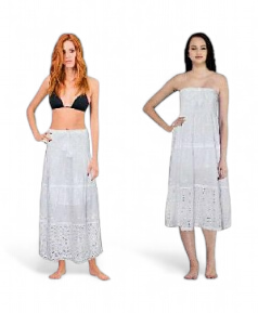 [76026] Robe-Jupe coton blanche